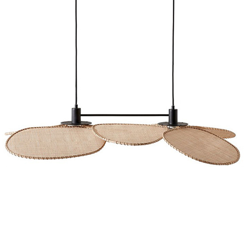 Подвесной светильник Takibi Two Lamp Pendant Древесина Черный Бежевый в Краснодаре | Loft Concept 