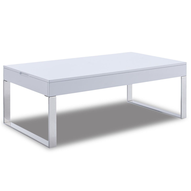 Кофейный стол Annecy Coffee Table white Белый Хром в Краснодаре | Loft Concept 