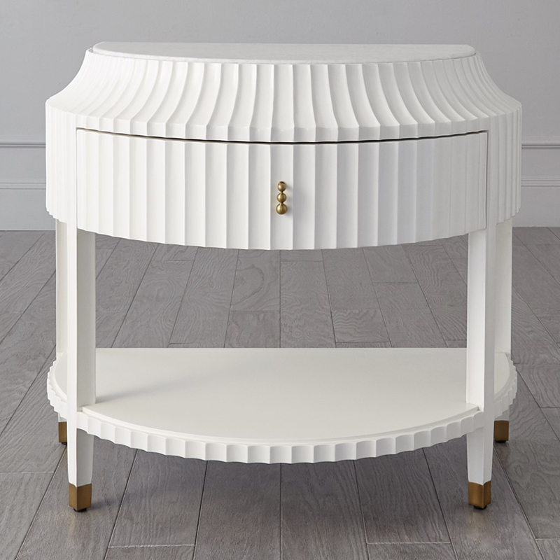 Тумба Charlotte Textured Bedside Chest  ivory ( слоновая кость ) в Краснодаре | Loft Concept 