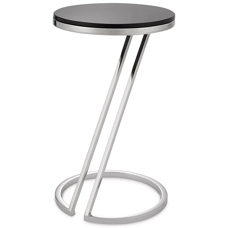 Приставной стол Eichholtz Side Table Falcone Chrome Хром Черный в Краснодаре | Loft Concept 