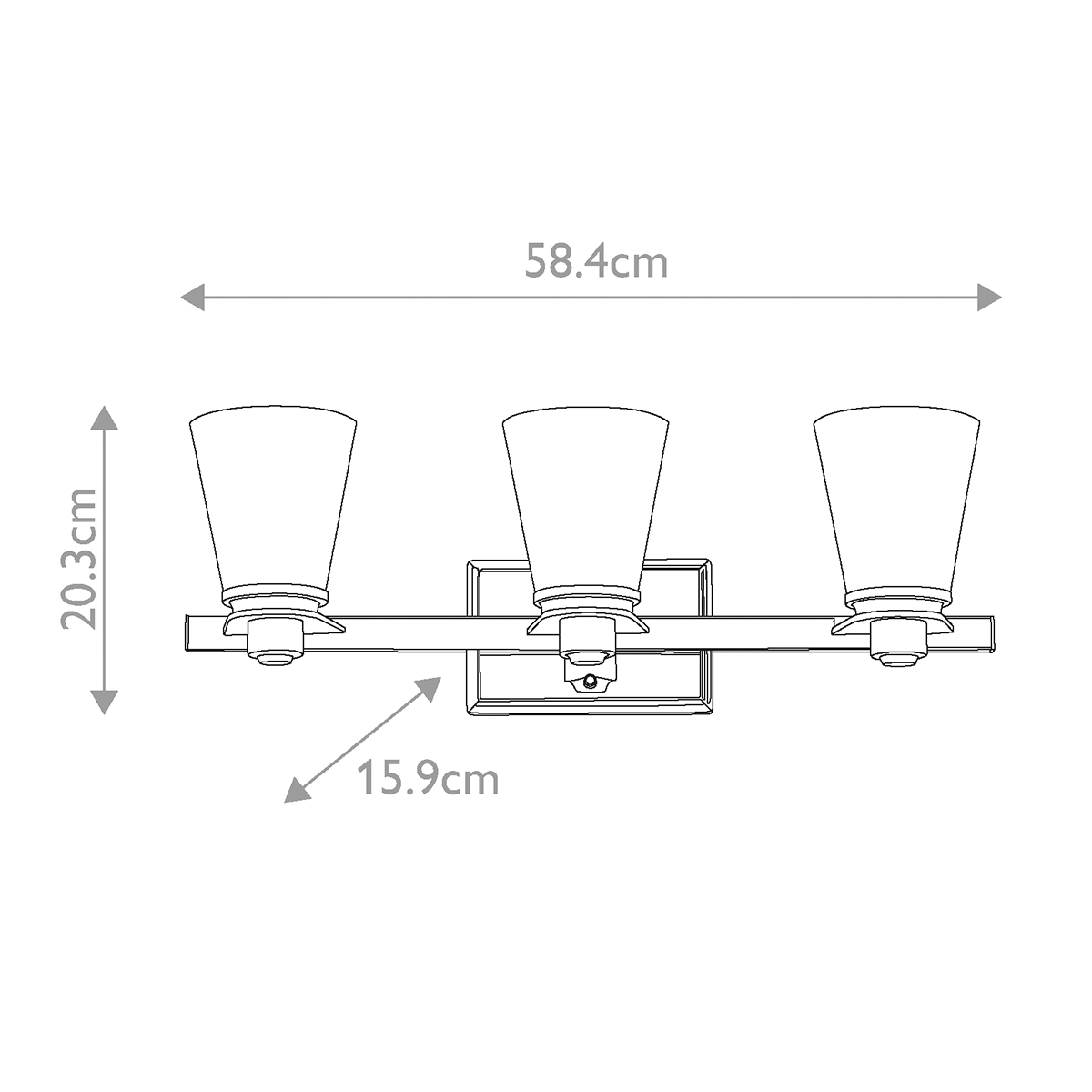 Бра для ванных комнат с белыми стеклянными конусными плафонами Hinkley в Краснодаре