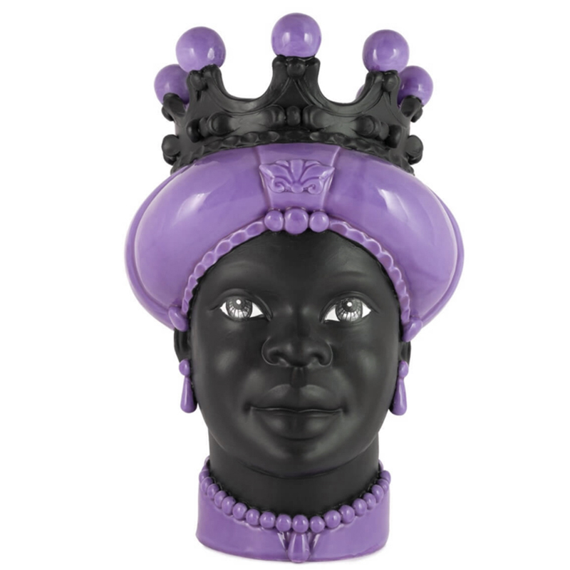 Ваза VASE MORO LADY CROWN DARK purple Черный Сиреневый в Краснодаре | Loft Concept 