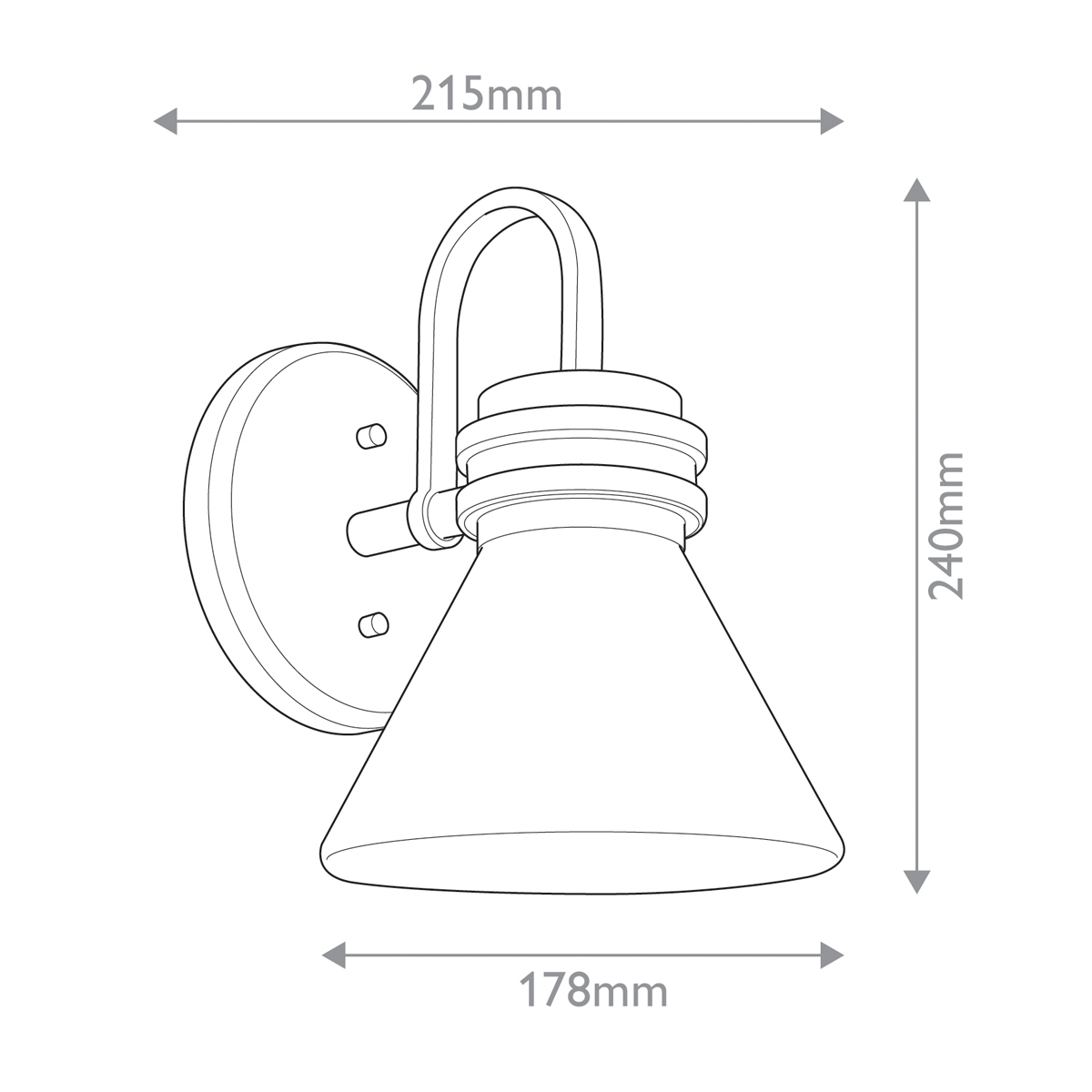 Бра с белым матовым плафоном в форме конуса Kichler в Краснодаре