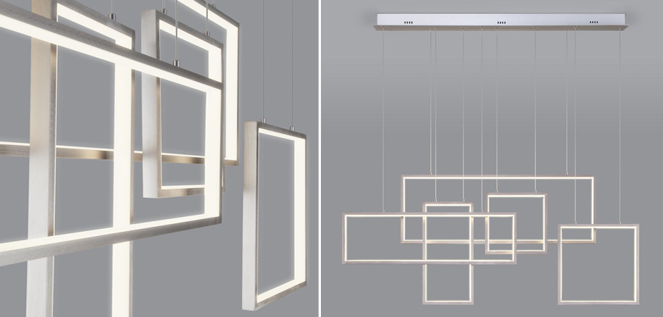 Люстра Rectangle Geometry Chandelier Nickel 5 Люстра Rectangle Geometry Chandelier Nickel 5 - Loft-Concept в Краснодаре