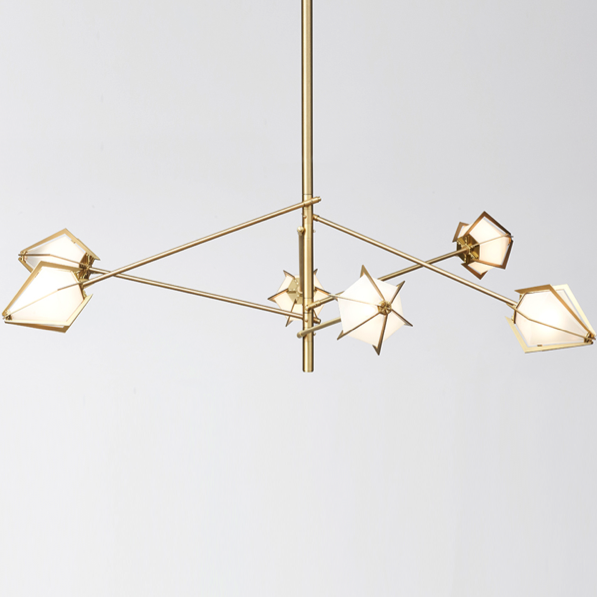 Люстра HARLOW Spoke Chandelier Gabriel Scott Латунь в Краснодаре | Loft Concept 