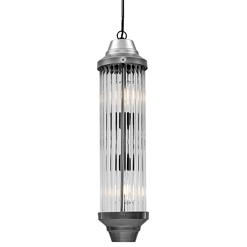 Подвесной светильник Transparent Tubes Pendant Хром Прозрачный в Краснодаре | Loft Concept 