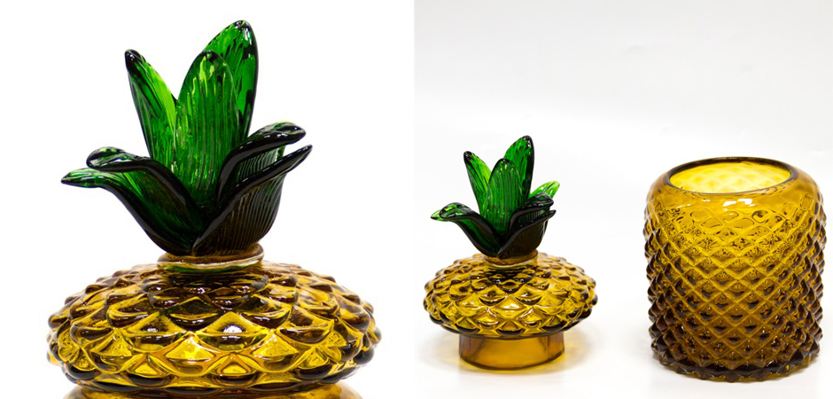 Ваза с крышкой Pineapple Transparent Amber S Ваза с крышкой Pineapple Transparent Amber S - Loft-Concept в Краснодаре