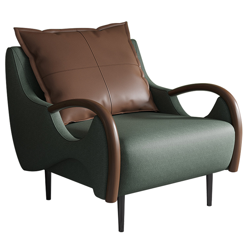 Кресло Oliwier Green Armchair Зеленый Коричневый в Краснодаре | Loft Concept 