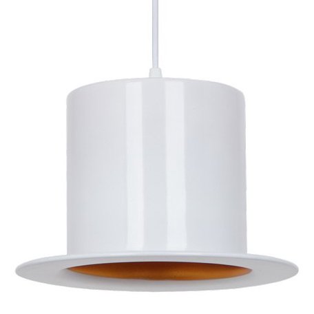 Подвесной светильник Pendant Lamp Banker Bowler Hat White I Белый в Краснодаре | Loft Concept 