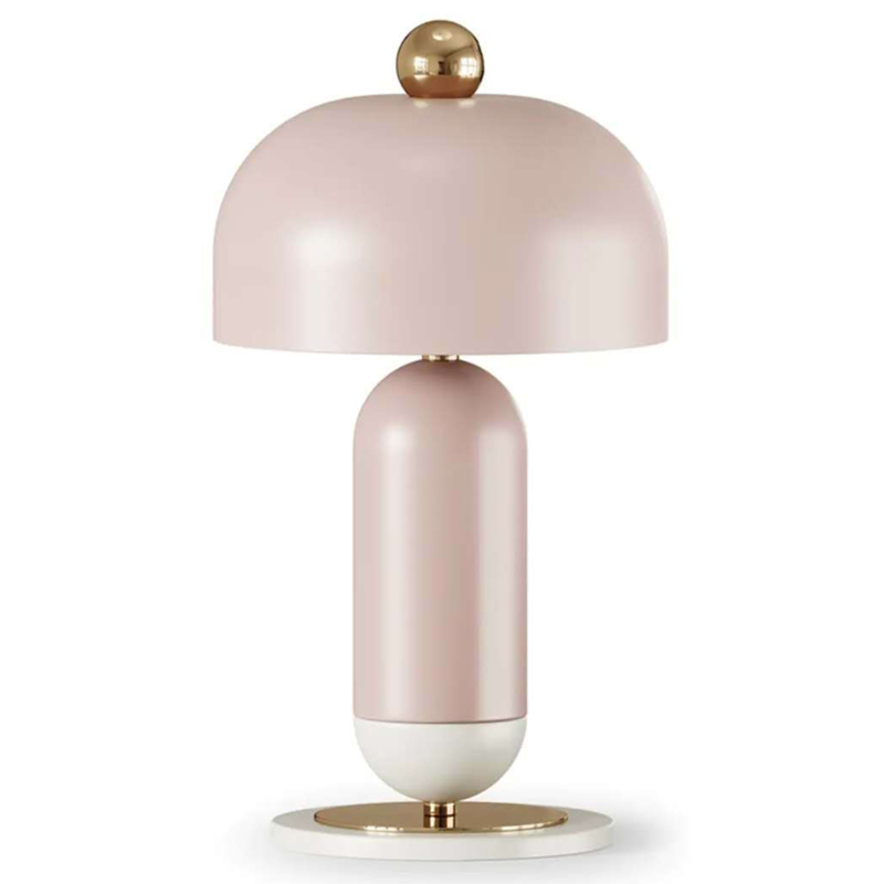 Meet Table lamp pink  Розовый пастельный Латунь в Краснодаре | Loft Concept 