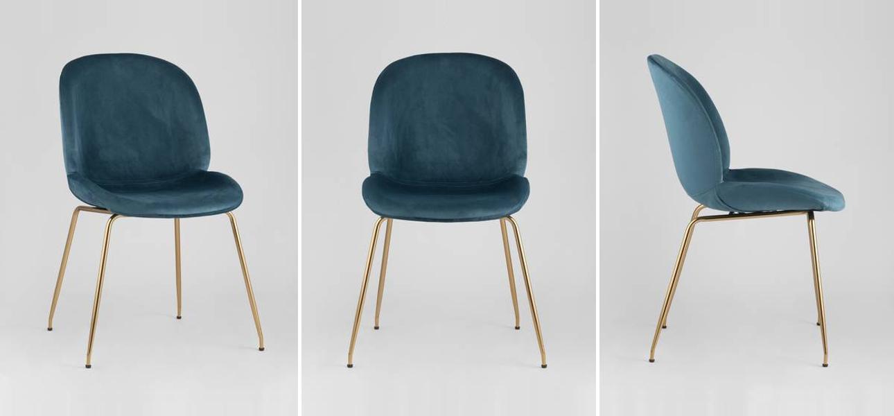 Стул Маренго Синий Велюр Vendramin Chair - фото