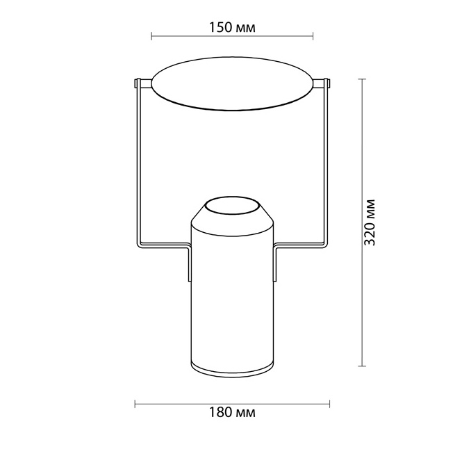 Настольная лампа Black Cylinder Table Lamp в Краснодаре