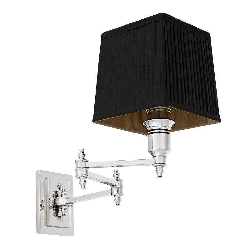 Бра Wall Lamp Lexington Swing Nickel+Black Никель Черный в Краснодаре | Loft Concept 