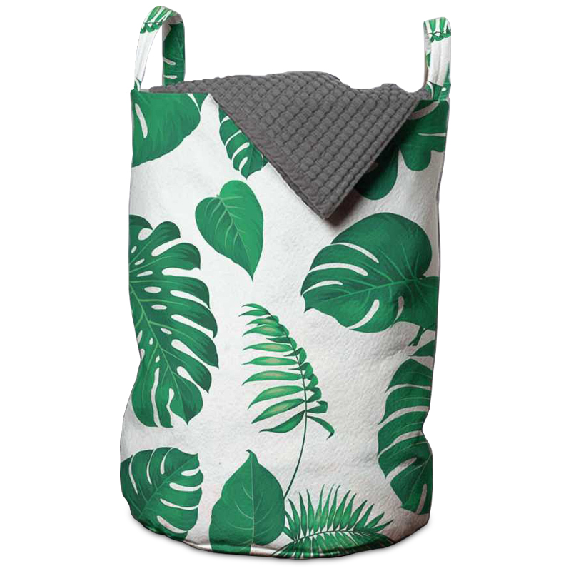 Корзина Tropical Pattern Basket Зеленый Белый в Краснодаре | Loft Concept 