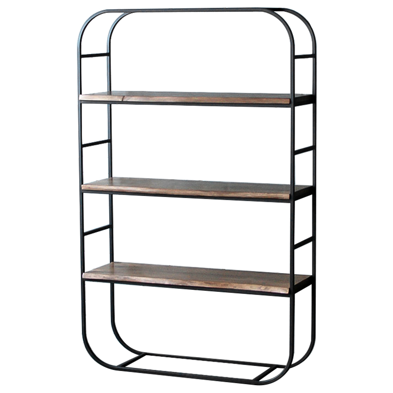 Стеллаж Holman Industrial Metal Rust Rack Черный Коричневый в Краснодаре | Loft Concept 