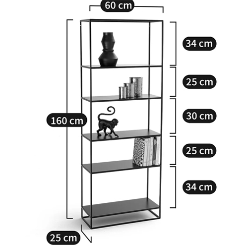 Металлический стеллаж Menzie Black Wide Metal Rack в Краснодаре