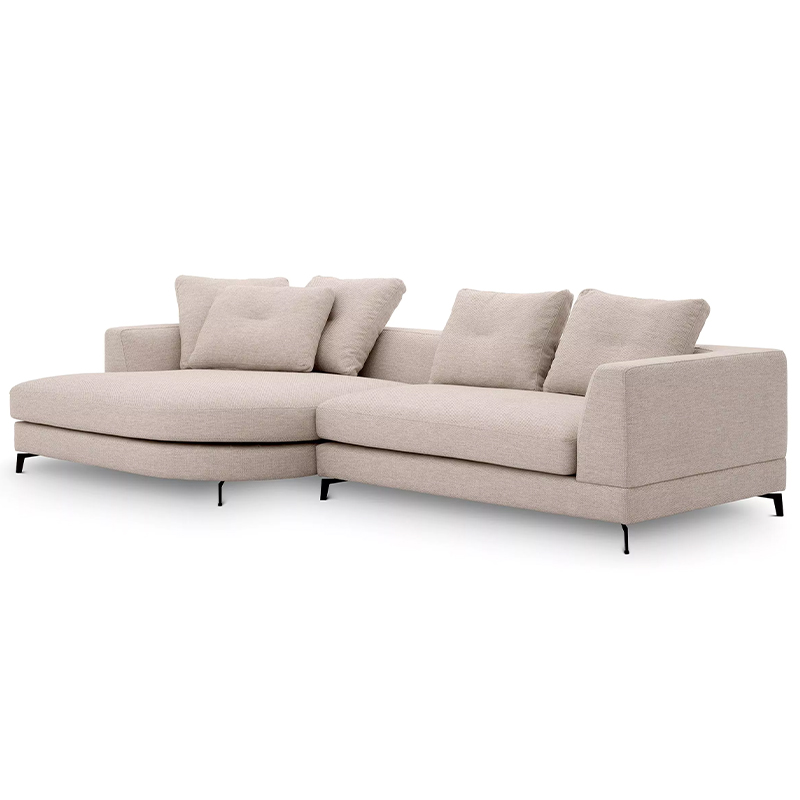 Диван Eichholtz Sofa Moderno S Left Бежевый Черный в Краснодаре | Loft Concept 