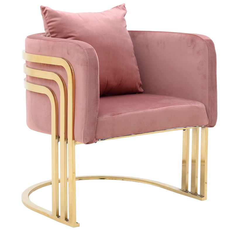 Кресло Custodia Armchair Pink Розовый Глянцевое золото в Краснодаре | Loft Concept 