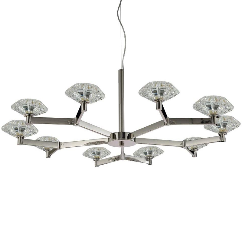 Люстра Yerker Chandelier Nickel 10 Никель Прозрачный в Краснодаре | Loft Concept 