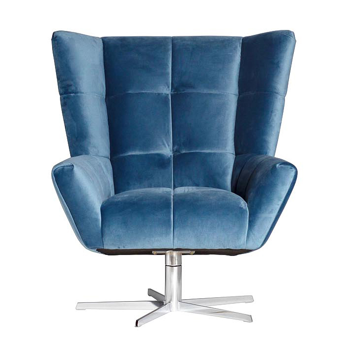 Кресло вращающееся Lord Armchair blue Синий в Краснодаре | Loft Concept 