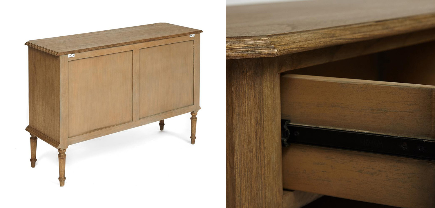 Комод в стиле Прованс со стеклянными дверцами Provence Jacob Chest of Drawers small - фото №1