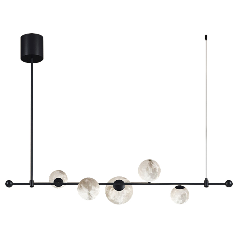 Светильник Tech Lighting Modern Rail Geometric Linear Suspension 5 Black Черный Белый в Краснодаре | Loft Concept 