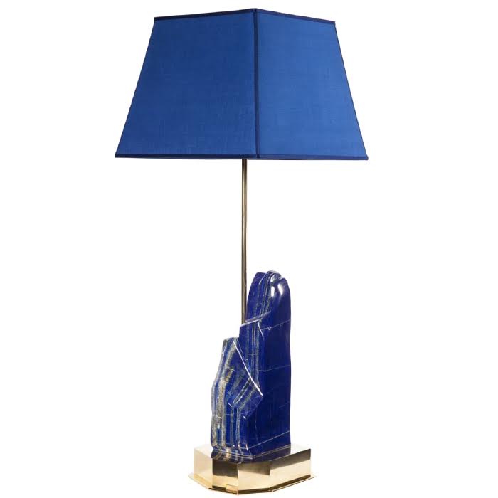 Настольная лампа Lapis Lazuli Lampe von Studio Superego Глянцевое золото Сапфирово-синий в Краснодаре | Loft Concept 