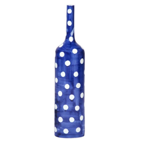 Ваза-бутылка blue & white ornament Point Bottle Синий Белый в Краснодаре | Loft Concept 