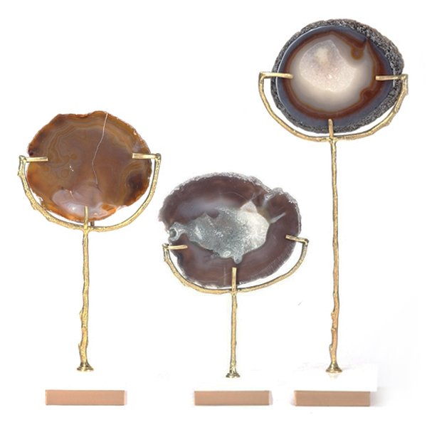 Декоративная статуэтка Stone Agate & Gold Золотой Коричневый в Краснодаре | Loft Concept 