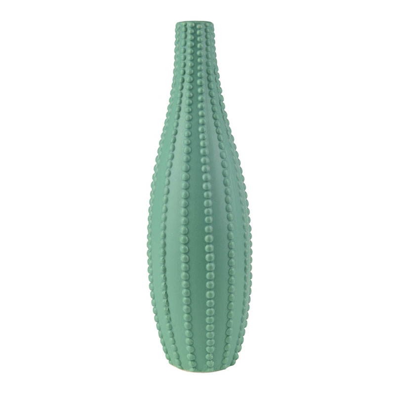 Ваза Ribbed Vase Narrow Throat turquoise 34 Бирюзовый в Краснодаре | Loft Concept 