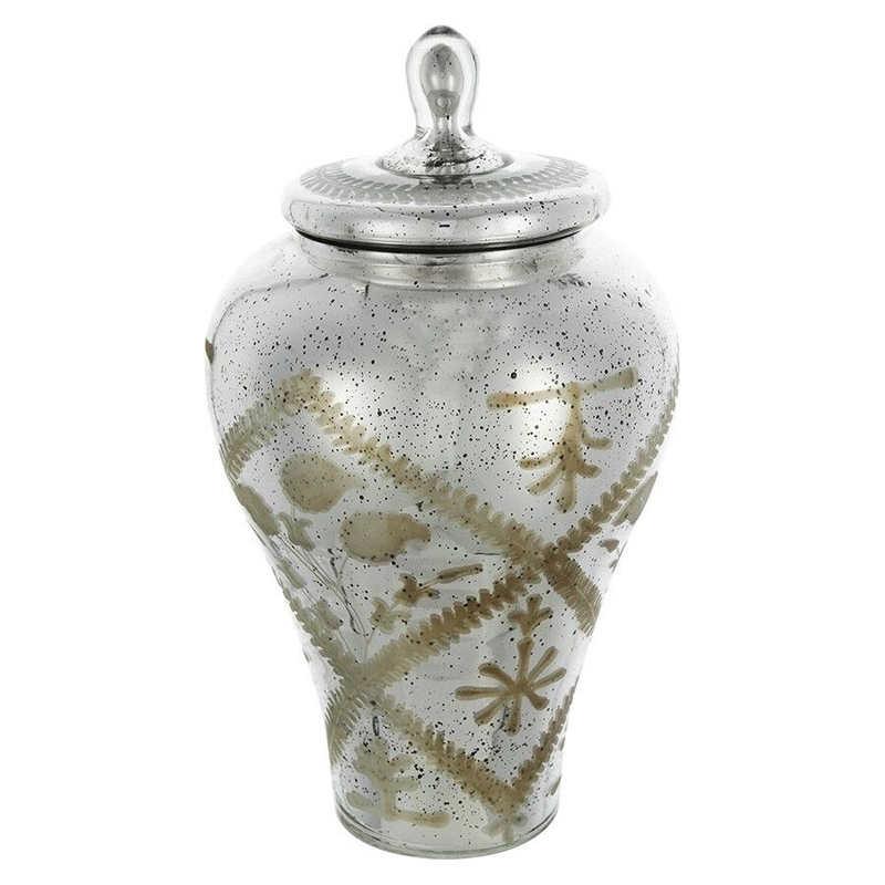 Ваза из стекла с крышкой и декоративными узорами Chinoiserie Ceramics Бежевый Античное зеркальное стекло Ваза из стекла с крышкой и декоративными узорами Chinoiserie Ceramics Бежевый Античное зеркальное стекло в Краснодаре | Loft Concept