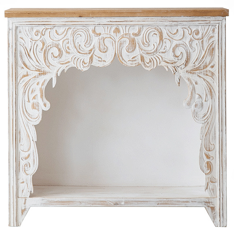 Консоль Indian Antique White Furniture Felicienne Console Древесина Белый в Краснодаре | Loft Concept 