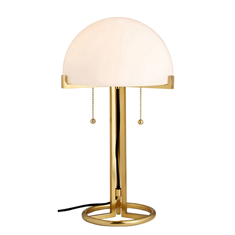 Настольная лампа White Dome Table Lamp Глянцевое золото Белый в Краснодаре | Loft Concept 