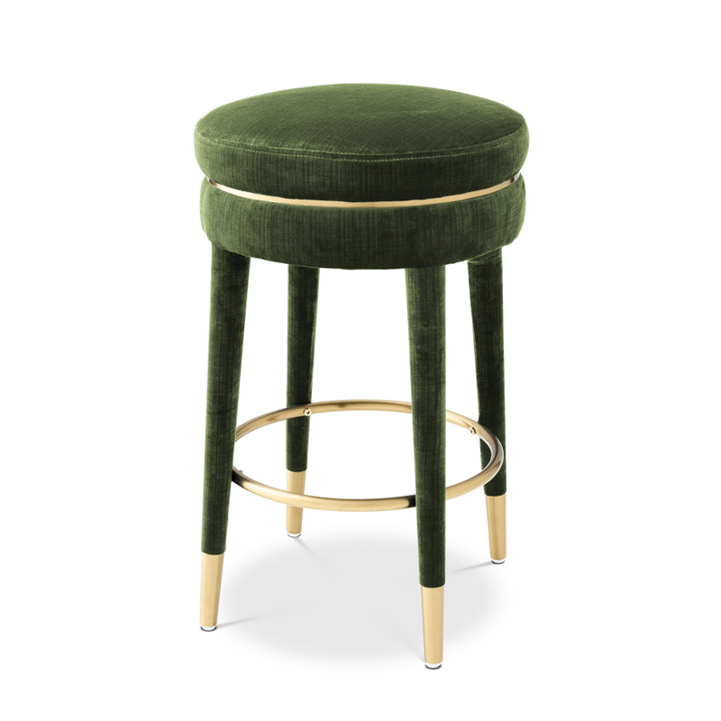 Полубарный стул Eichholtz Counter Stool Parisian green Зеленый Латунь в Краснодаре | Loft Concept 