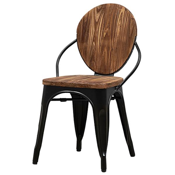 Стул Tolix chair Wooden Black Дуб темный Черный в Краснодаре | Loft Concept 