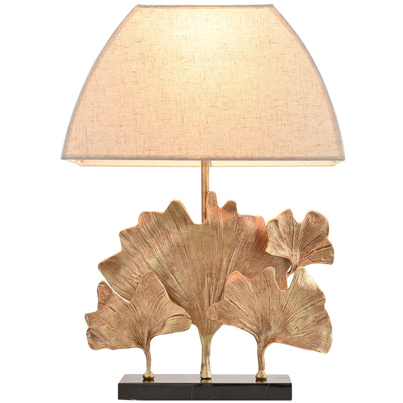 Настольная лампа Ginkgo Table lamp Молочный Латунь Черный в Краснодаре | Loft Concept 