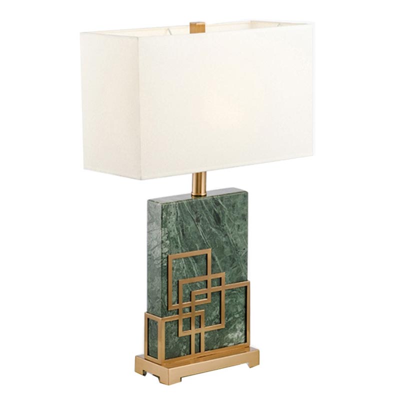 Настольная лампа Table Lamp marble green Зеленый Латунь в Краснодаре | Loft Concept 