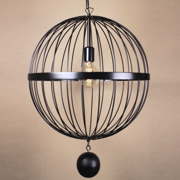 Подвесной светильник Wire Cage Pendant Spher Black Черный в Краснодаре | Loft Concept 