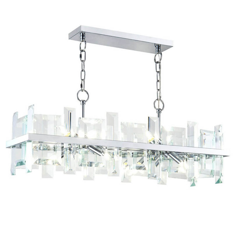 Люстра Harlow Crystal Square Chandelier chrome 8 Хром в Краснодаре | Loft Concept 