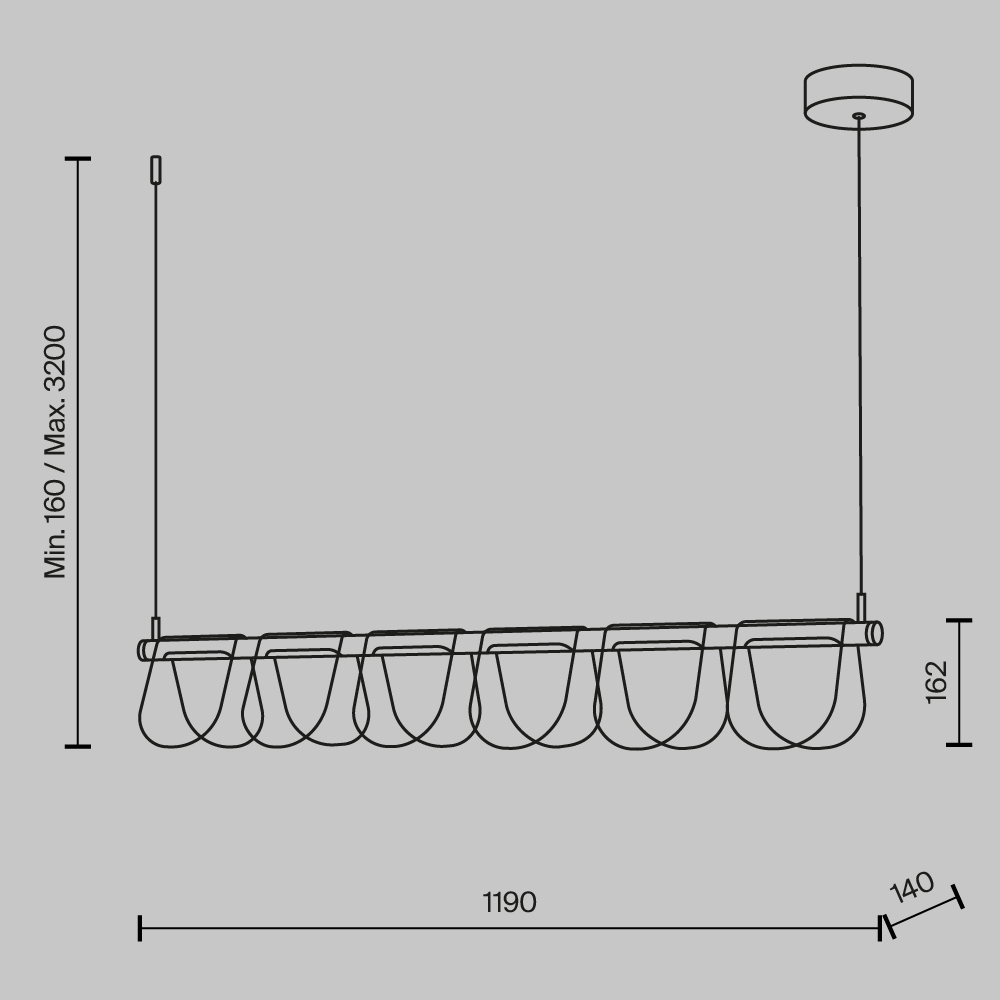 Люстра подвесная Fluffy 3000К 30Вт в Краснодаре