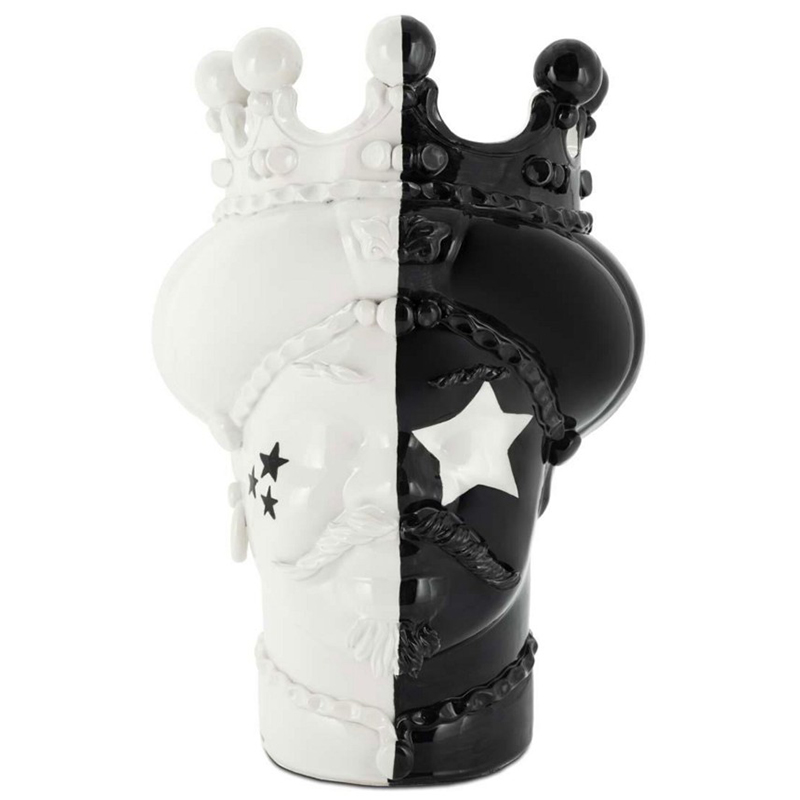 Ваза Vase Moro Man Star Black White Белый Черный в Краснодаре | Loft Concept 