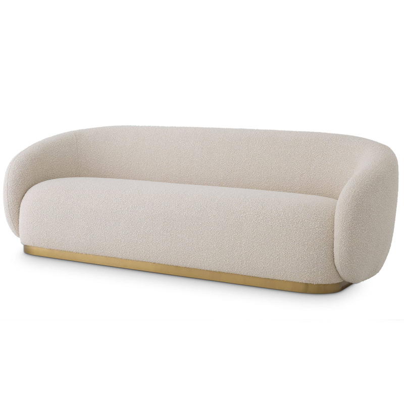 Диван Eichholtz Sofa Brice Boucle cream Кремовый Латунь в Краснодаре | Loft Concept 