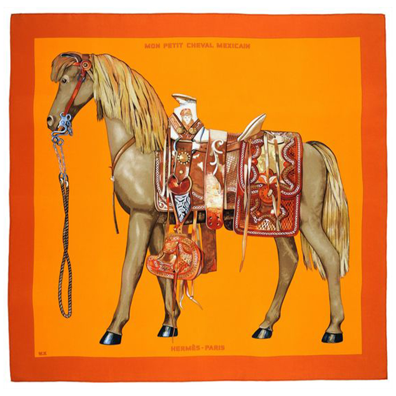 Плед Hermes Horse Orange Plaid Оранжевый в Краснодаре | Loft Concept 