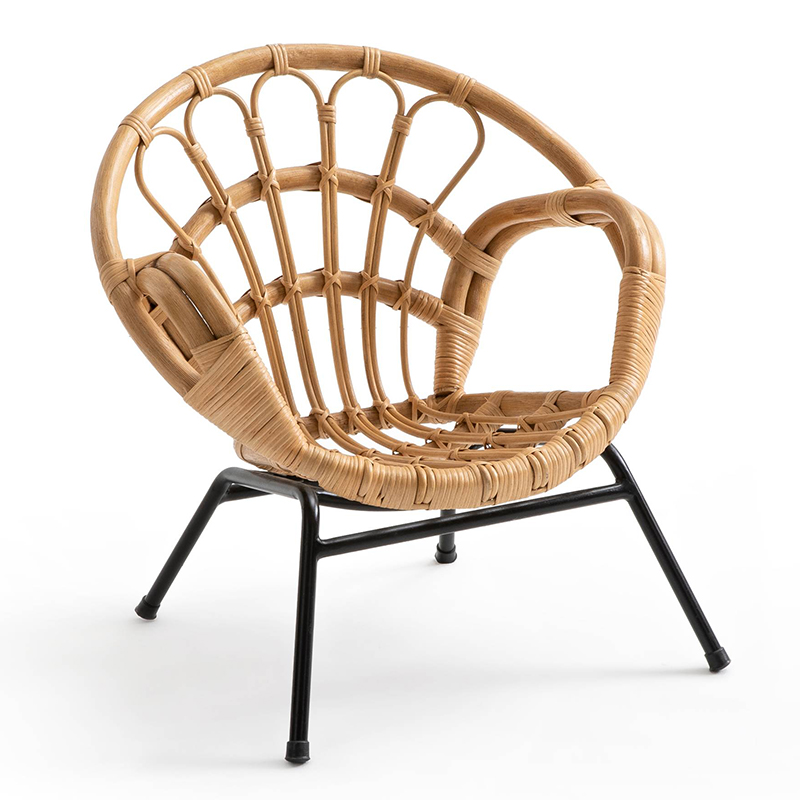 Кресло детское Wicker Baby Chair Бежевый Черный в Краснодаре | Loft Concept 