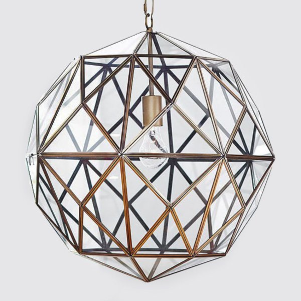 Люстра Glass & Metal Cage Pendant  в Краснодаре | Loft Concept 