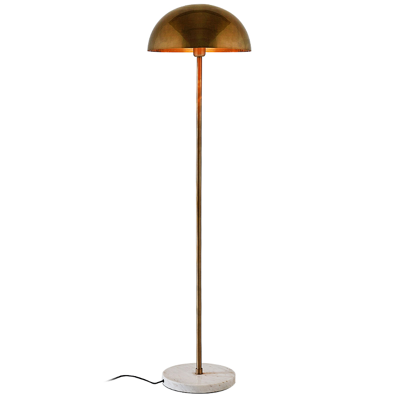 Торшер Riverside Floor Lamp Brass Латунь Белый Мрамор Bianco в Краснодаре | Loft Concept 