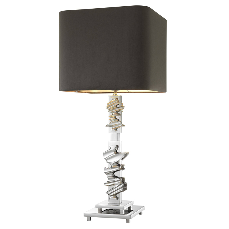 Настольная лампа Eichholtz Table Lamp Abruzzo Nickel Никель Серый в Краснодаре | Loft Concept 