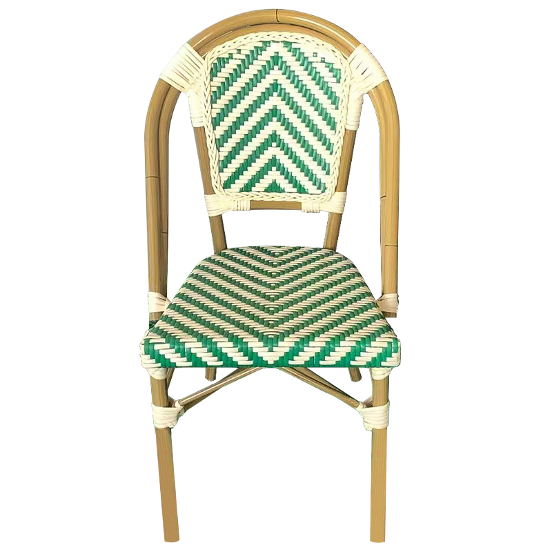 Стул ротанг Wicker Fabian Rattan Chair Green Древесина Зеленый Бежевый в Краснодаре | Loft Concept 