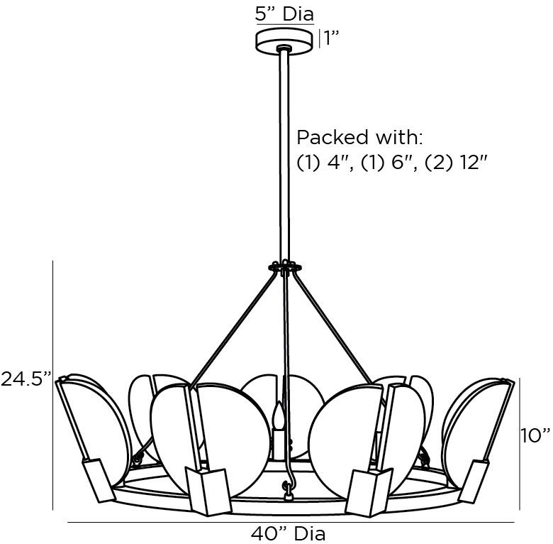 Люстра Arteriors SIERRA CHANDELIER GOLD в Краснодаре