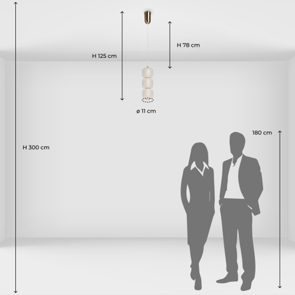 Подвесной светильник с 3-мя округлыми матовыми плафонами из белого стекла Golden Swirl в Краснодаре